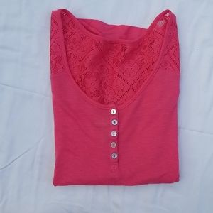 Coral Laced Top